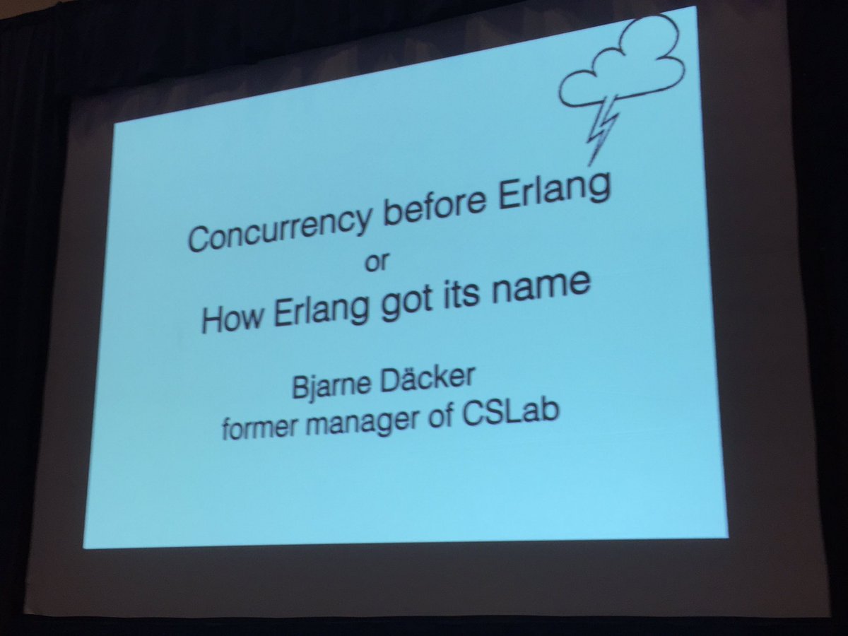 RogerSuffling's tweet image. Interesting talk on “Concurreny Before Erlang” and the history of the Ericsson Computer Science Lab given by #BjorneDåcker #CodeMeshLDN