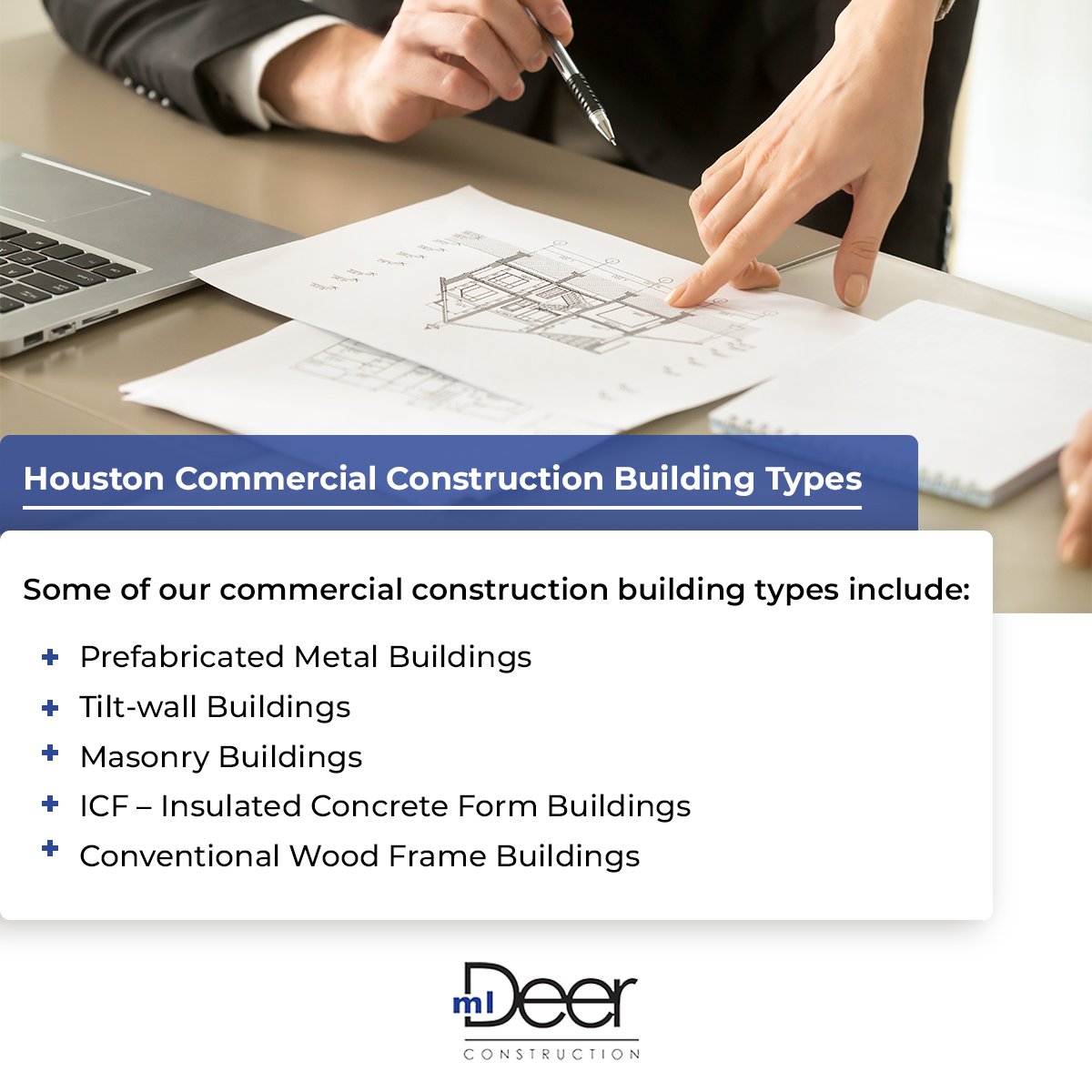 MLDeerTx's tweet image. ML Deer’s qualified design-build engineers are staffed to handle all of your commercial construction needs.

Contact ML Deer Construction online bit.ly/2CeD7Ck or Call: 713-681-1100.

#CommercialConstruction #DesignBuildConstruction #MLDeerConstruction #Houston