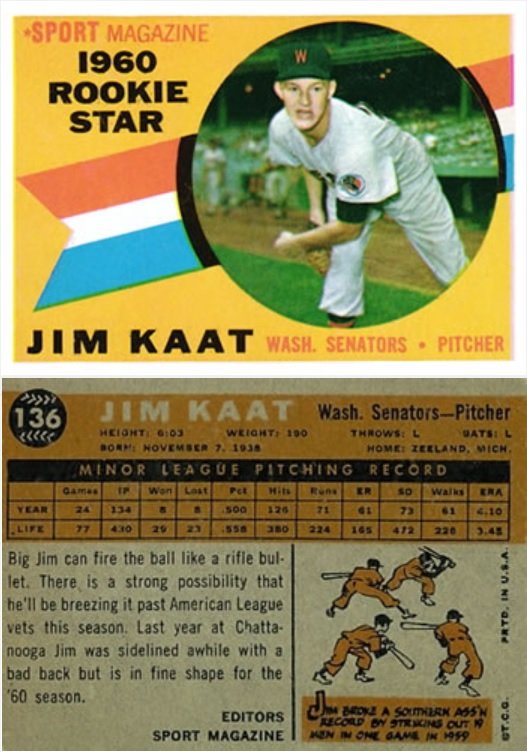 Happy 81st Birthday to Jim Kaat!       