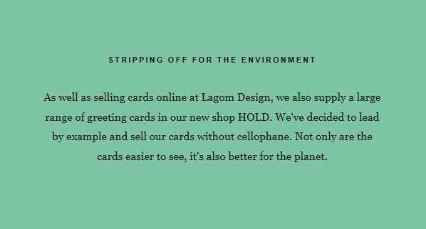 Great to see <a href="/wearelagom/">LAGOM DESIGN</a> leading by example and selling cards without cellophane in their shiny new shop 'HOLD' in the laines! We'll be popping in to adorn our standing desks with their fabulous stationary ✏️✒️holdbrighton.com 
#brighton #design #sustainable #shopping