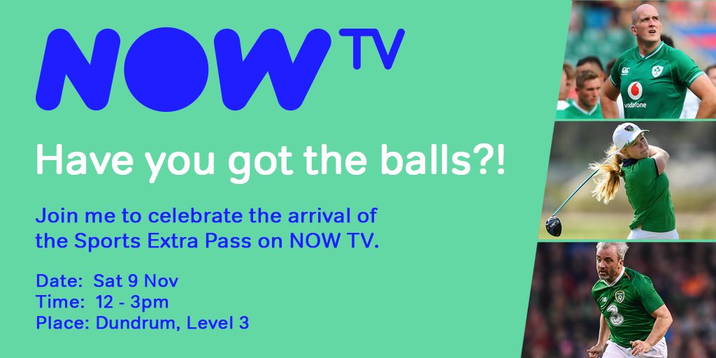 Devin Toner (@devintoner4) on Twitter photo I’ll be down at <a href="/DundrumTC/">Dundrum Town Centre</a> this Saturday from 12-3pm to celebrate the launch of the Sports extra pass on <a href="/NOWTVIreland/">NOW TV Ireland</a> I’ll be doing a skills challenge alongside <a href="/StephenHunt1010/">stephen hunt</a> & <a href="/StephMeadow20/">Stephanie Meadow</a>
Can beat me? Come and have a go. Loads of great prizes to be won
#SportsExtra #spon I’ll be down at <a href="/DundrumTC/">Dundrum Town Centre</a> this Saturday from 12-3pm to celebrate the launch of the Sports extra pass on <a href="/NOWTVIreland/">NOW TV Ireland</a> I’ll be doing a skills challenge alongside <a href="/StephenHunt1010/">stephen hunt</a> & <a href="/StephMeadow20/">Stephanie Meadow</a>
Can beat me? Come and have a go. Loads of great prizes to be won
#SportsExtra #spon
