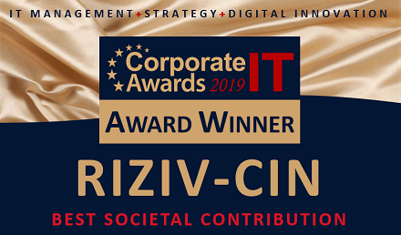 INAMI_RIZIV's tweet photo. Nous remportons avec le CIN le prix de la Meilleure contribution sociétale au #CorporateITAwards2019 pour l'outil #MyCareNet. Notre plate-forme digitale simplifie et sécurise les échanges entre mutualités, dispensateurs et services de soins. #eHealth. https://t.co/Gwz85kozBF https://t.co/KfmwFrzUXA