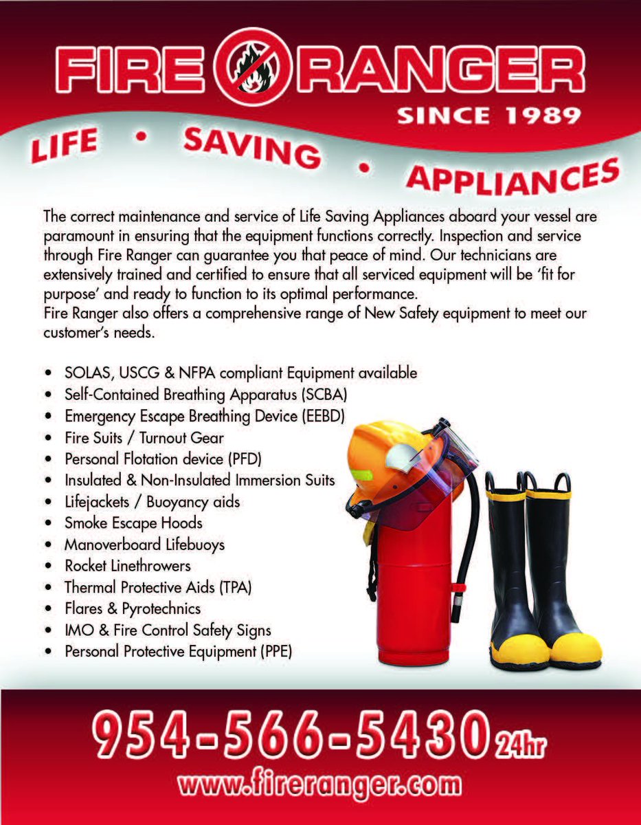 FireRangerFL's tweet photo. Our technicians are extensively trained and certified to ensure that all serviced equipment will be ‘fit for purpose’ and ready to function to its optimal performance. 
#Fireranger #Florida #SouthFlorida #Marine #FireSafety https://t.co/mlhhsEcJ6T
