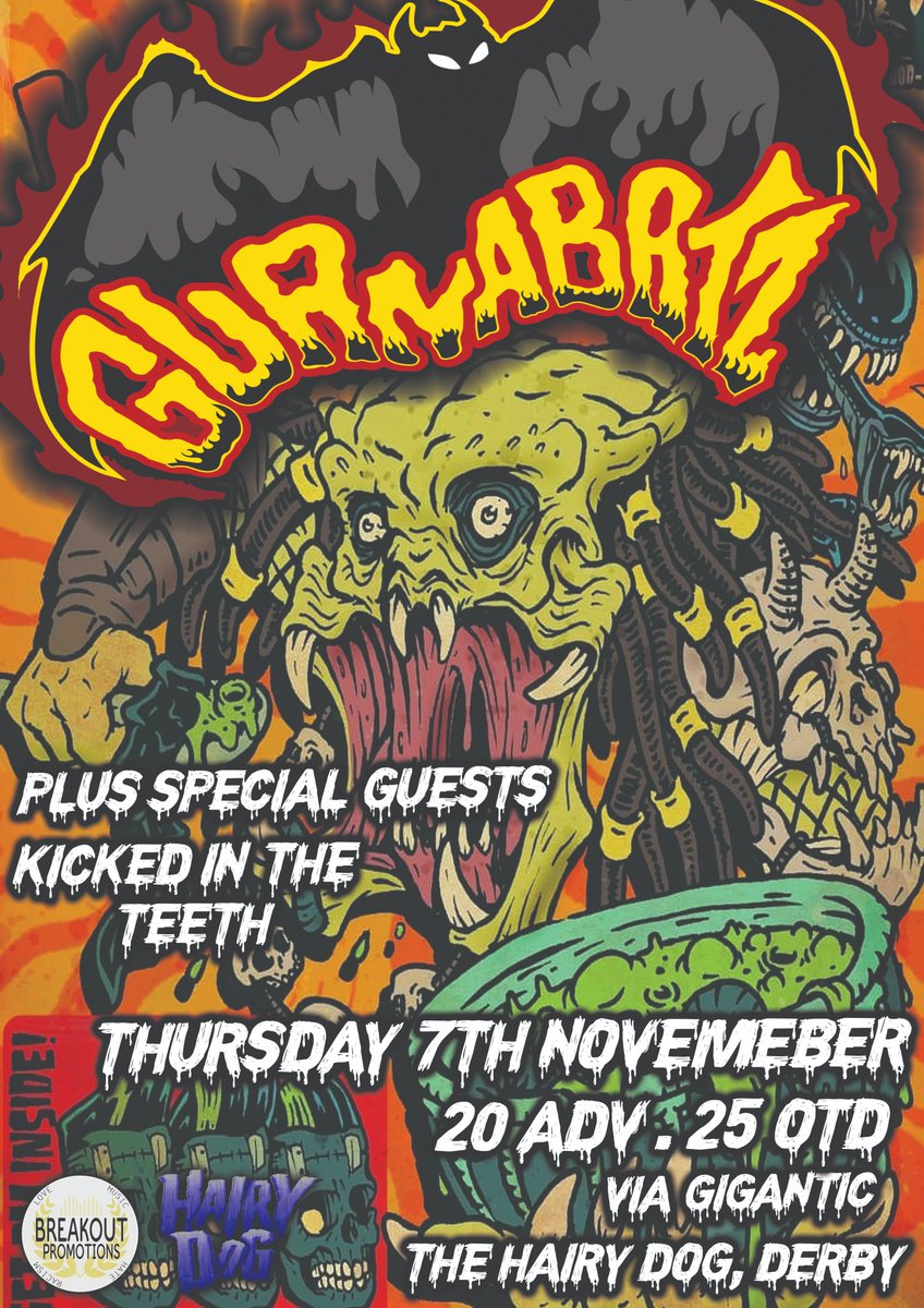 TONIGHT!!! Guana Batz (official) play The Hairy Dog!!! Special Guest's Kicked In The Teeth Doors at 8pm, Tickets still available! hairydogvenue.co.uk @guanabatz @kickedintheteeth #psychobilly #derbymusic #livemusicderby #punk #doublebass #rocknroll #VivaLaDog