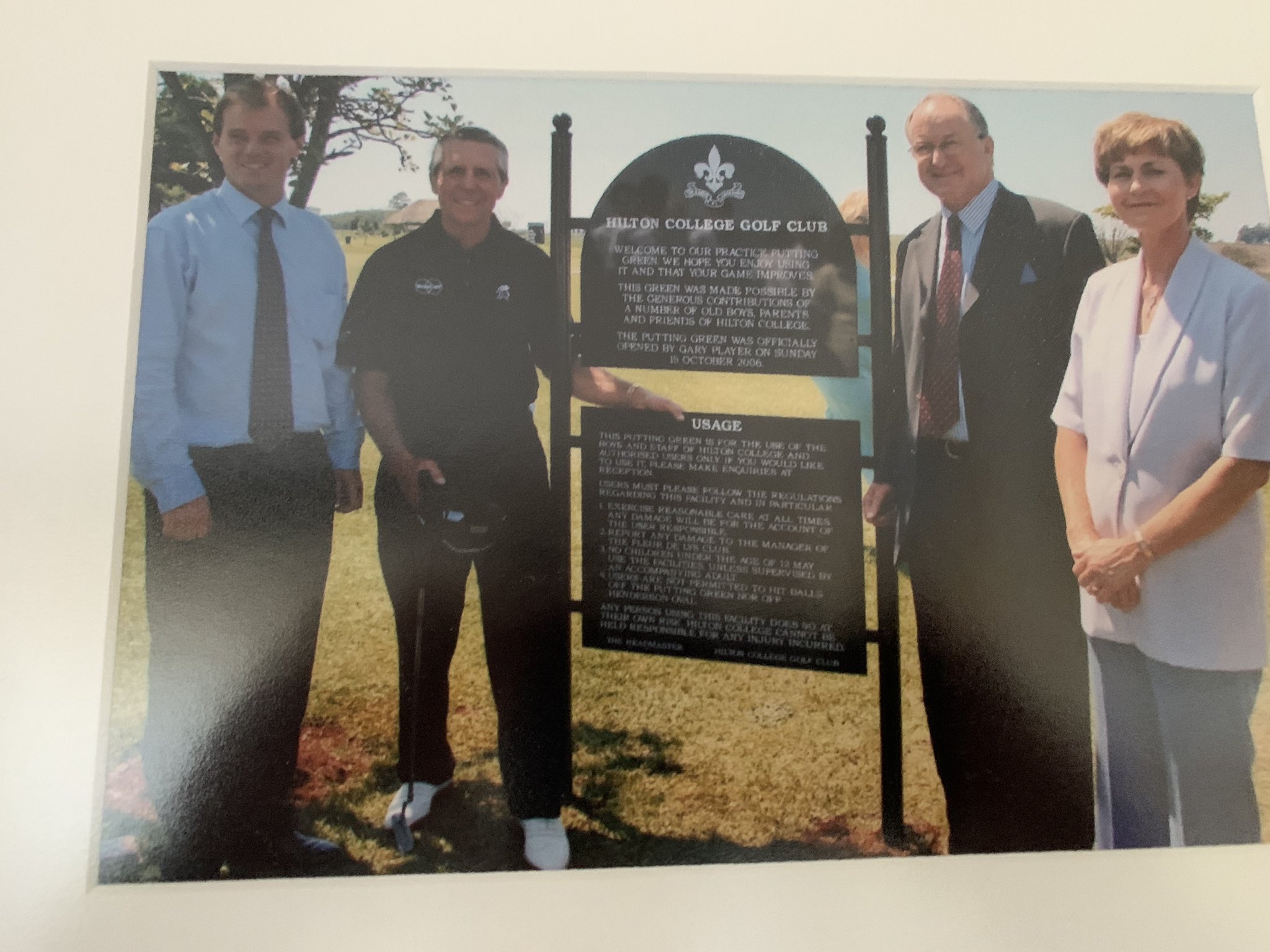 Happy birthday to Gary Player for last week! Special memory when you opened the putting green over 10 years ago. 