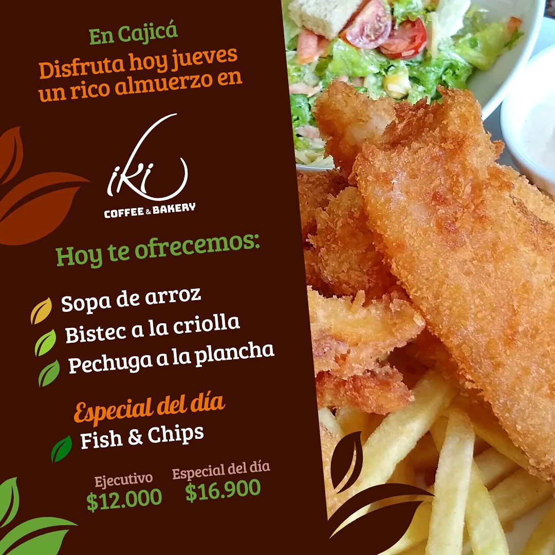 ikicoffeebakery's tweet photo. ¿Almorzar platos deliciosos, de excelente calidad, en un lindo lugar, bien atendido con mucho cariño y dedicación? ¡Claro que si! Ven a IKI y ¡date el gusto!

Te esperamos en la Carrera 2 #0-222 Sur, al lado del Club Edad de Oro, muy cerca de la Estación del Tren en #Cajicá. https://t.co/WS95UxwVhy