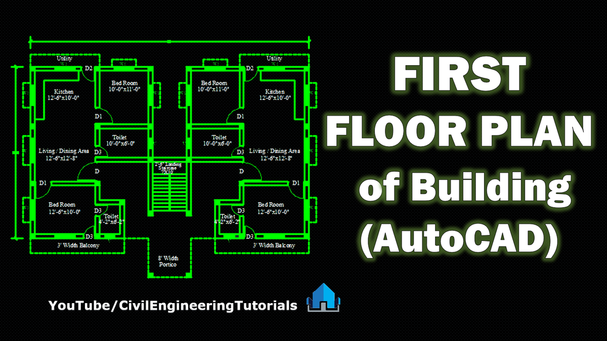 CIVILTutorials's tweet image. First FLOOR PLAN of Building | AutoCAD | 2 BHK | 1st Floor | Building #5
youtu.be/xdQY3WJwTjM
#CivilEngineeringTutorials
#CivilTutorials
#AutoCADTutorials