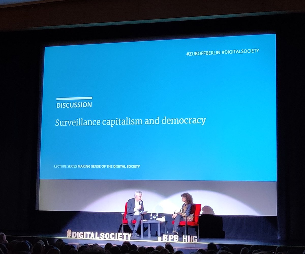 irembesik's tweet photo. Great talk by @shoshanazuboff 👏 "Surveillance capitalists know everything about us, while their operations are designed to be unknowable to us. They accumulate vast domains of new knowledge from us, but not for us. They predict our futures for the sake of others’ gain, not ours" https://t.co/hRCzLZmBjf