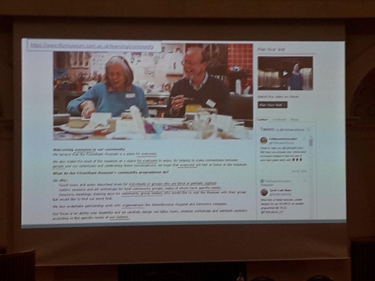 MirandaStearn's tweet image. #museoliege2019 interesting to hear @justcornflake present about communication approach adopted by uni museums through their websites- &amp;amp; added bonus to see see @FitzMuseum_UK @FitzMuseumEduca pages as examples where audiences given good attention