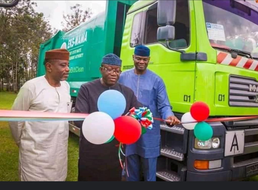 This Ekiti State. We now commission waste truck. An LGA function is now the most deserving of Governor’s attention. When the roads that these trucks will use does not even exist. Where goes Ekiti under this excellency? Excellent Mis-Governance.  #OurEkitiUnderFayemi