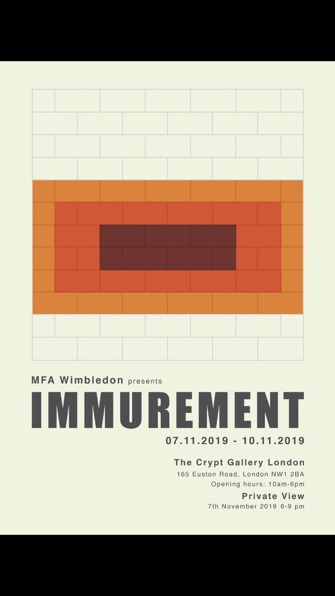 MFA Wimbledon (@sparksproject1) on Twitter photo Private view tonight at 6pm! At <a href="/TheCryptGallery/">The Crypt Gallery</a>
165 Euston Road, London, NW1 2BA
<a href="/UAL/">University of the Arts London</a> <a href="/WimbledonUAL/">Wimbledon College of Arts</a> <a href="/londonartnews/">London Art News</a> <a href="/CamberwellUAL/">Camberwell College of Arts</a> Private view tonight at 6pm! At <a href="/TheCryptGallery/">The Crypt Gallery</a>
165 Euston Road, London, NW1 2BA
<a href="/UAL/">University of the Arts London</a> <a href="/WimbledonUAL/">Wimbledon College of Arts</a> <a href="/londonartnews/">London Art News</a> <a href="/CamberwellUAL/">Camberwell College of Arts</a>