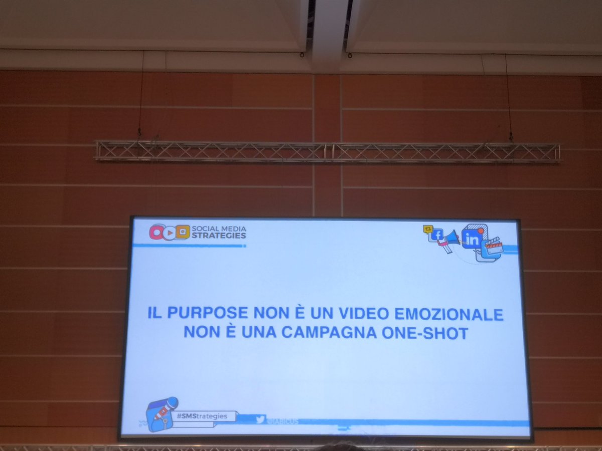 Il purpose deve essere credibile, rilevante, pertinente.
<a href="/TheSMStrategies/">TheSMStrategies</a>
#IUSVESocialTeam #SMStrategies