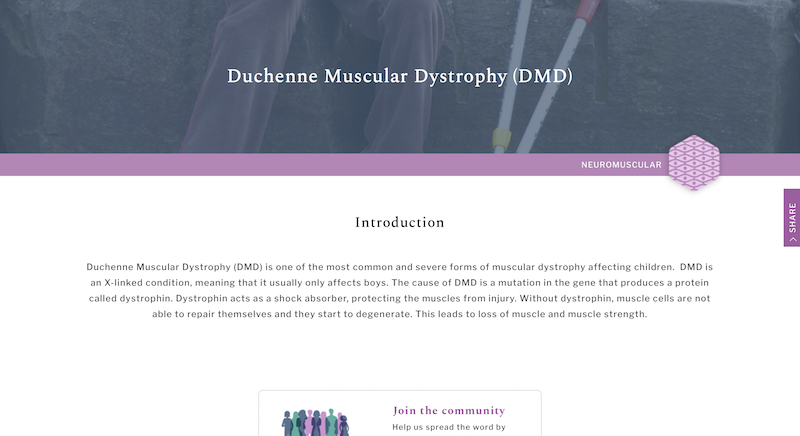 Share4Rare_eng's tweet photo. When your child is #justdiagnosed with a rare condition like #Duchenne, you might struggle looking for information that is true or validated. Share4Rare created an extensive #DMD chapter with validated information on this rare #NMD condition: https://t.co/qLXyrtdfq3 https://t.co/l0mHTVi4i9