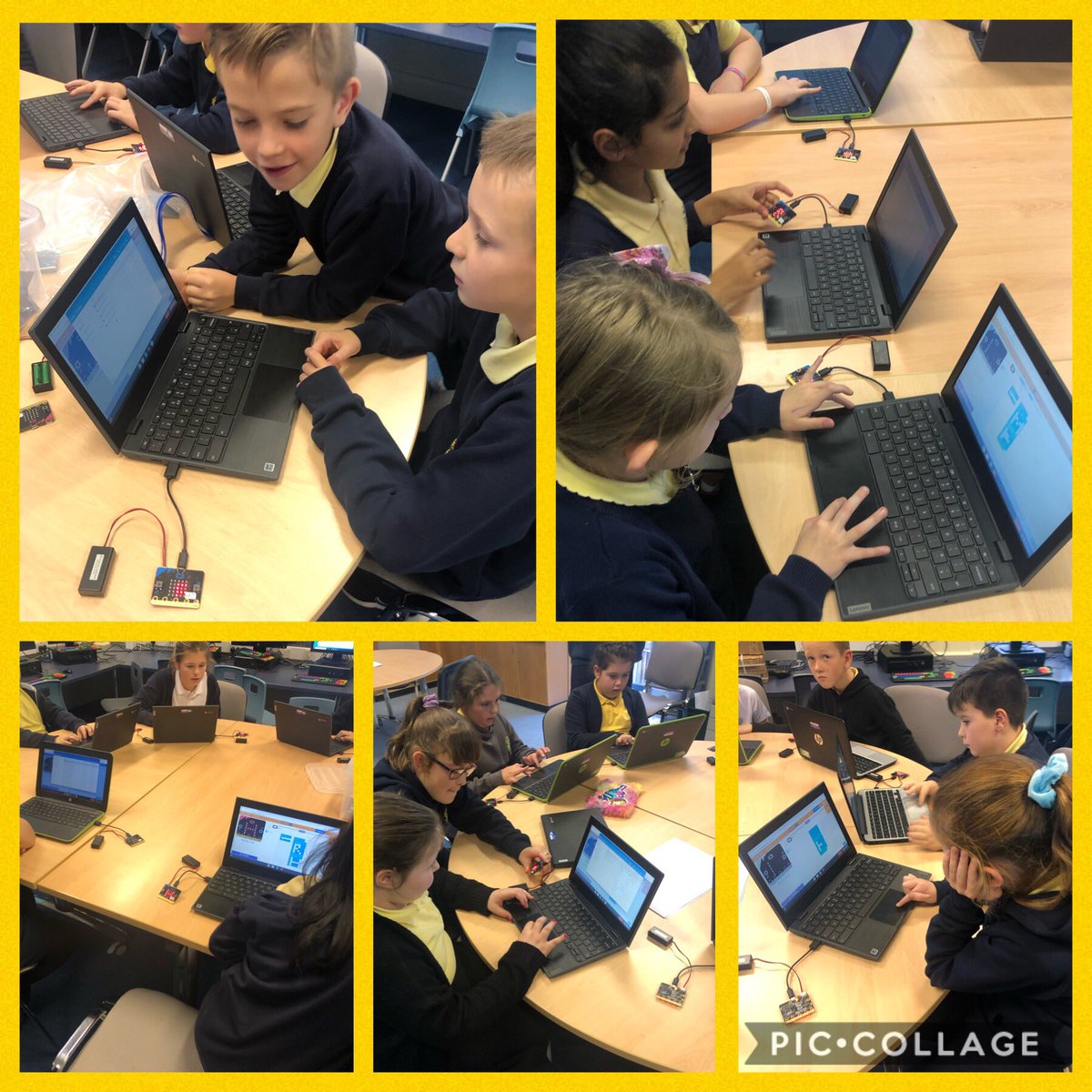 The Tech Team had a brilliant time in Excel this week - working through different @microbit_edu tutorials! 💻 #coding #TogetherWeExcel