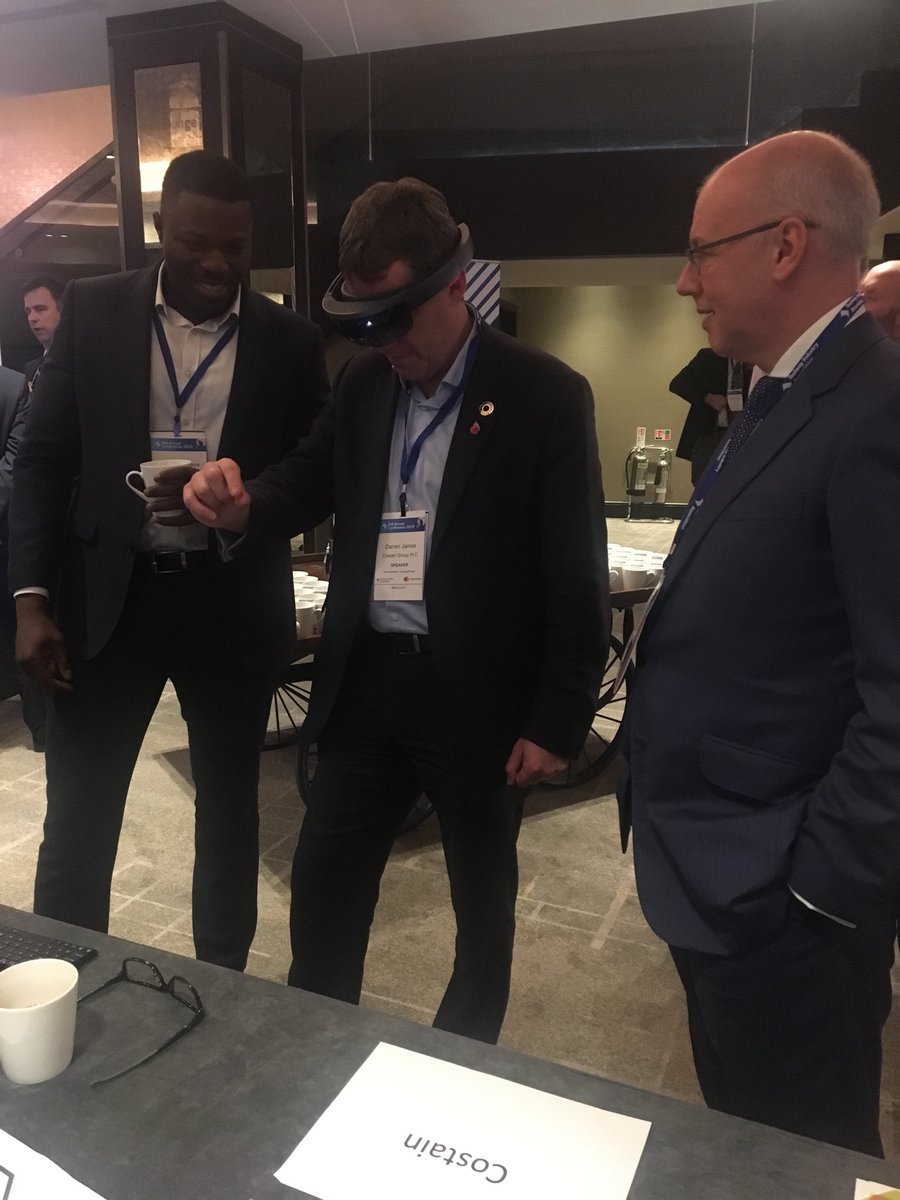 lydia_walpole's tweet photo. Check out ⁦@CostainGroup⁩ immersive tech like Darren James ⁦@darglyjam⁩ is aptly demonstrating here! Find us just outside the conference room of #RIAconf19 ⁦@railindustry⁩ event. #DigitalTransformation #rail #technology https://t.co/UqM0QNWbhw