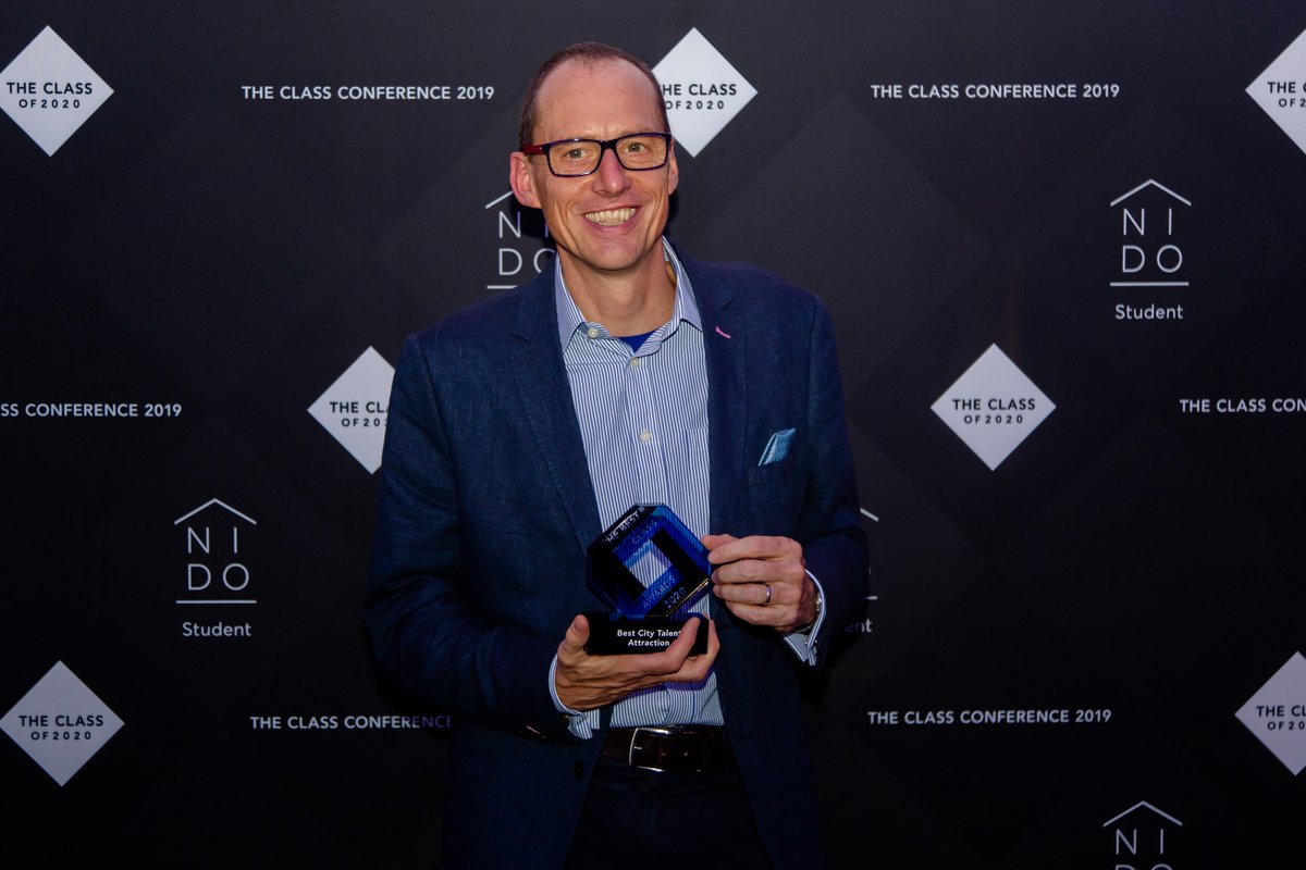 BerlinPartner's tweet photo. Berlin Partner won "Best City Talent Attraction Award" by @theclassof2020 ! We're proud of the trophy and our fantastic @talentberlin Team, which was able to top others by demonstrating the most innovation aim and commitment to attracting talent! 👏🎉🥇 #TCO2020 #ClassConf2019 https://t.co/kDGamVRXRr