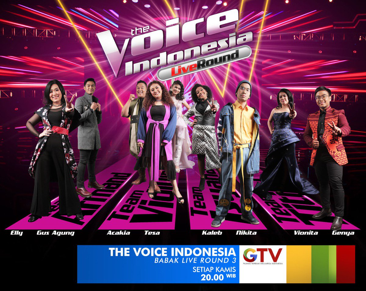 OfficialGTVID's tweet photo. Babak Live Round ke 3 @TheVoiceGTV akhirnya dimulai! pastikan kalian terus dukung kontestan favorit kalian ya! Happy Watching gaes! #TheVoiceIndonesia #TheVoice4Indonesia #LiveRound3 https://t.co/Na1ZpnLiIx