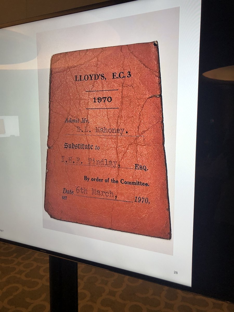 reinsurancegirl's tweet image. Dennis Mahoney’s first Lloyd’s pass from 1970 #pwcinsurance #reinsurance