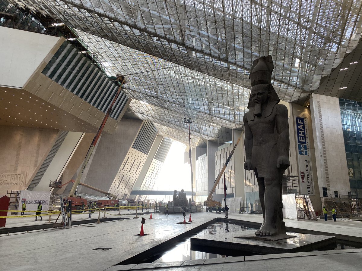 DanPotterEgypt's tweet photo. Amazing opportunity to see the developments at the Grand Egyptian Museum, courtesy of @AntiquitiesOf #ICE2019 #ICEXII https://t.co/xpGB0b95hs