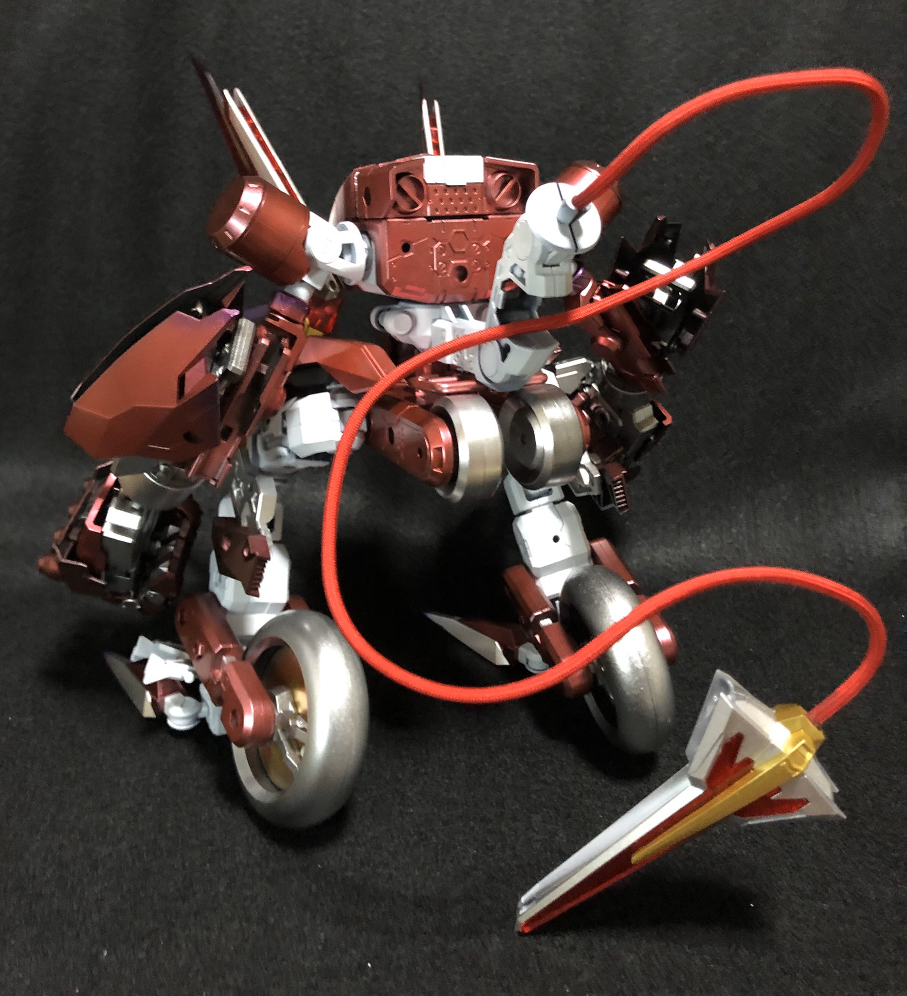 ラビドリー 完成 アームドブレイカー改造 デモニックブレイカー 基本の形はそのままに 両腕にmsgインパクトナックルとオーバードマニピュレーター 頭部にエクステンドアームズ06アーセナルアームズを追加 コトブキヤ Msg ギガンティックアームズ