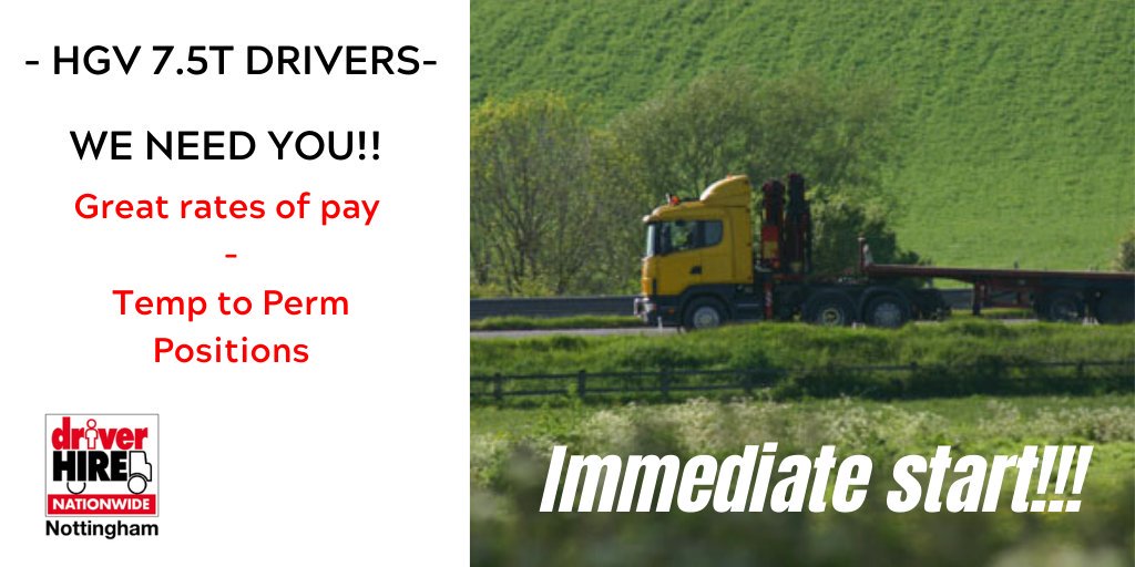 DriverHireNotts's tweet image. Our client is one of the biggest distributors of white goods and we are looking for drivers to start with immediate effect.
Love driving? Give us a call on 0115 9561007
#PermanentWork #ChristmasWork #Recruitment