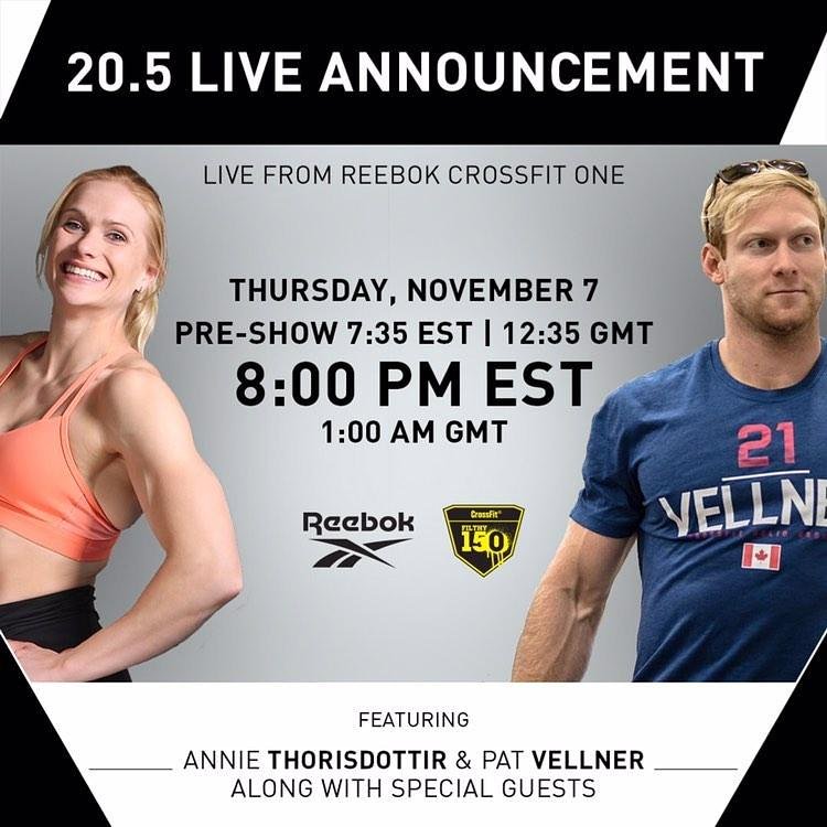 filthy150's tweet image. We are hosting 20.5 live from @ReebokCrossFit1 tonight.

Things are kicking off at 7.35pm EST or 12.35am GMT.

Follow the link below to watch the live stream from the @Reebok site :
reebok.com/us/crossfit_ga…

@CrossFitGames