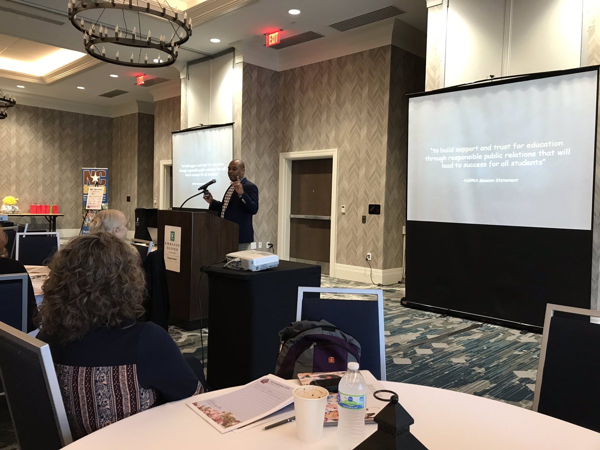 Stephen Nichols of Communication Resources for Schools kicks off day two of Adventure, Attitude, and Azaleas! His session focuses on “A conversation about communication and equity in America’s public schools.” #NCSPRA2019
