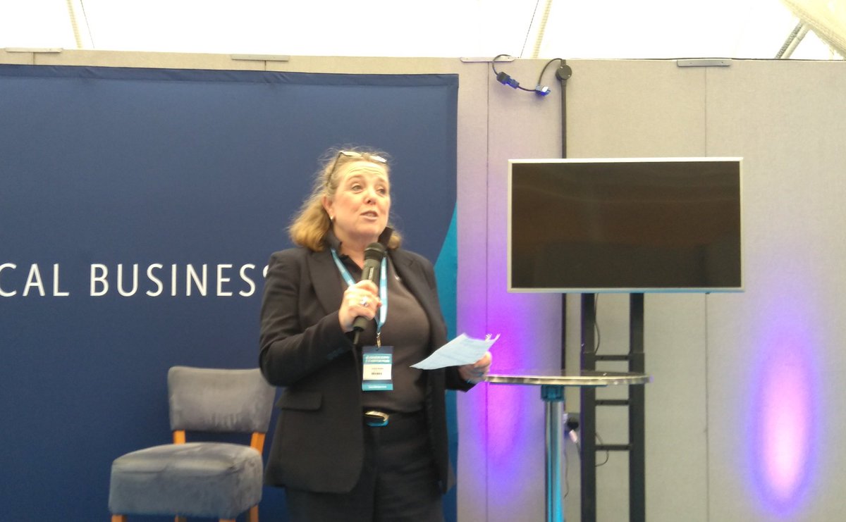 AmicusITS's tweet photo. Marketing Manager #LindsayBurden announces the winner of the #cybersecurityquiz @B2BExpos Southampton event https://t.co/V30kHql8CN