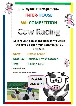 RHSBComputing's tweet image. Gave out the prizes today for this competition that we ran before half term. Run by the students who are involved with @ChildnetDL . It was great fun and nice to see technology being used in this way #cowracing