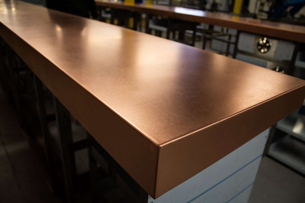 Dawnvale On Twitter From Shiny To Rustic The Team Over At Barfab Wielded Sanded And Fitted A Copper Top For One Of Our Latest Bars In The Warehouse Yesterday Fabrications Bar Bartop