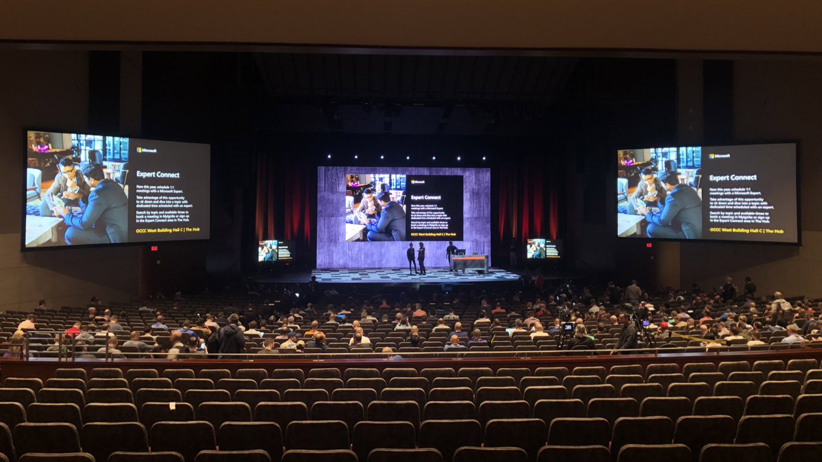 #MSIgnite Day 4 Lets go 👊....this is how <a href="/Microsoft/">Microsoft</a> build lecture theatres..pretty impressive 👌