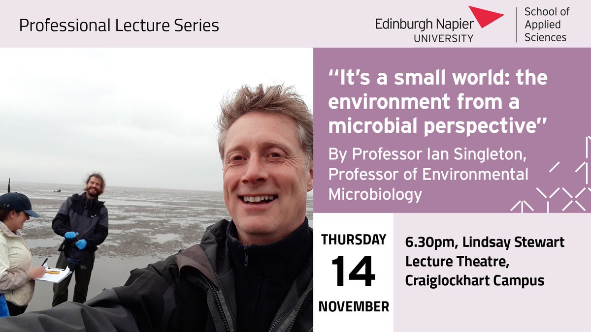 🗣️ Join us for the next in our #ProfessorialLectureSeries.

Prof Ian Singleton will introduce you to the incredible diversity of microorganisms present on the earth and highlight some of their functions in the environment.

Register for the free event: socsi.in/MgQmX