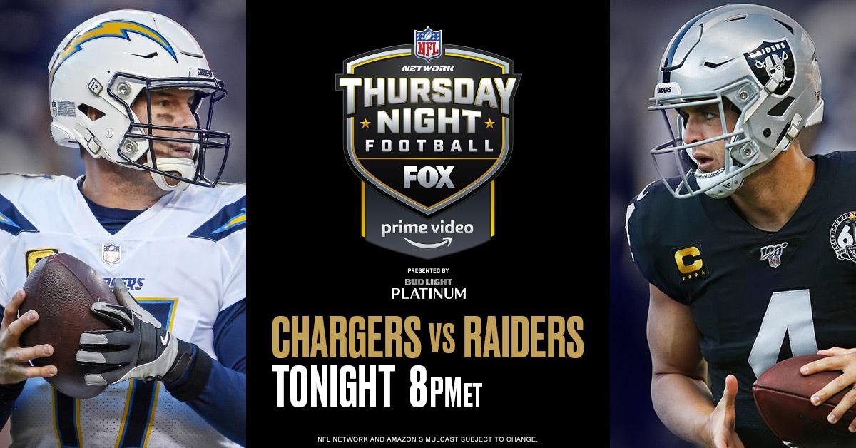 NFL Network on X: '⚡️ @Chargers ⚡️ ☠️ @Raiders ☠️ Thursday Night 
