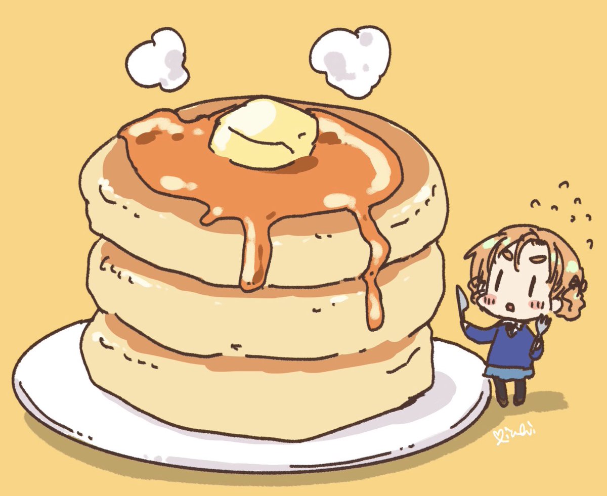 オレンジペコ(ガルパン) 「こういうの食べたい🥞 」|みめい🖤🥞4/16京都結ｻｸ2🎸G-27のイラスト