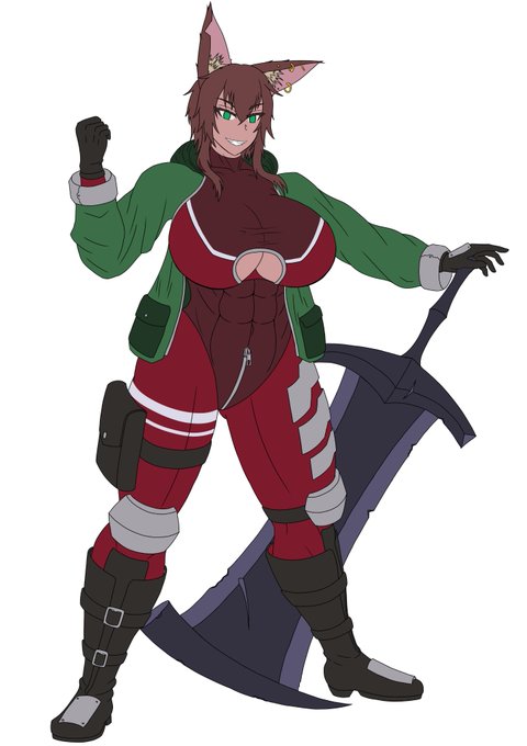 とりあえず意純さんバトルモード完成 見た目通り近距離パワー型だよ!ビビるほど耐久力が高いよ! 