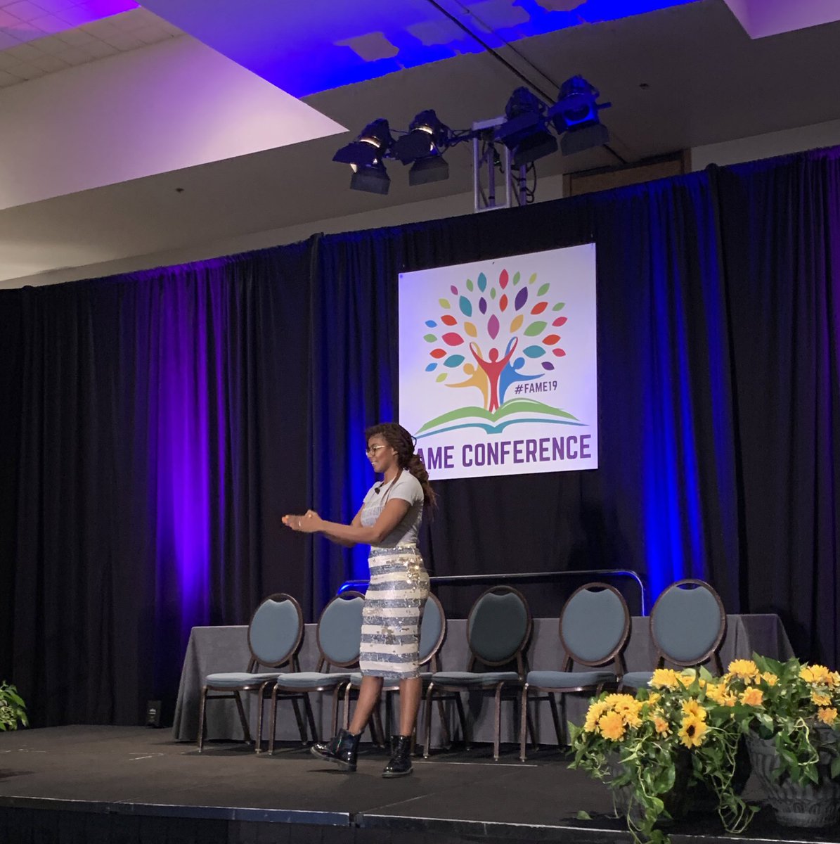 “Literacy work is hard work, y’all. It’s about so much more than reading and writing.” @getnicced #FAME19 #ProjectLITBookClub
