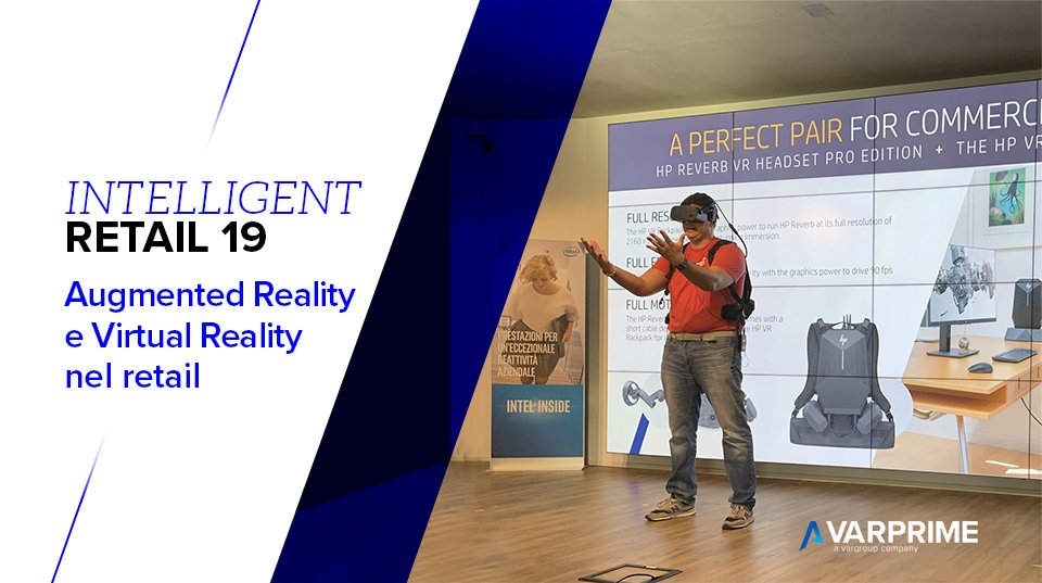 VarPrime's tweet photo. A #IntelligentRetail19 di @VarGroup e @microsoftitalia, Francesco Merlotti, Business Developer @HP_Italia e Virtual Reality Champ, ci ha dimostrato come #AugmentedReality e #VirtualReality siano uno strumento per reinventare la realtà anche nel #Retail. https://t.co/31XBAQ8EFk https://t.co/iQKStLHnFD