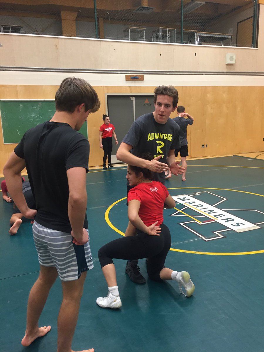 World Class wrestler and <a href="/athleticsEMS/">EMS Athletics</a> alumni Ana Gondinez putting the group through their paces. THANK YOU! <a href="/EMS_Rugby/">Earl Marriott Rugby</a> <a href="/bayside_sharks/">Bayside Sharks Rugby</a> <a href="/BCRugbyNews/">BC Rugby News</a> <a href="/bcboyshsrugby/">BC Boys HS Rugby</a> @BCHSGRA <a href="/bcrugbyunion/">BC Rugby</a>