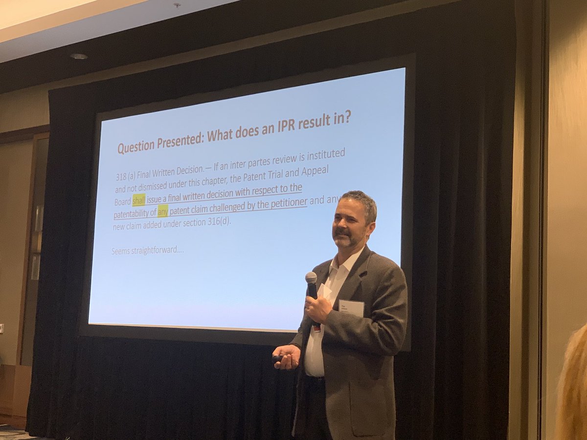 DebRGerhardt's tweet image. Tim Wilson/patent guru explains the SCt’s unpatent patent decision.  #michaelbest #triangletech