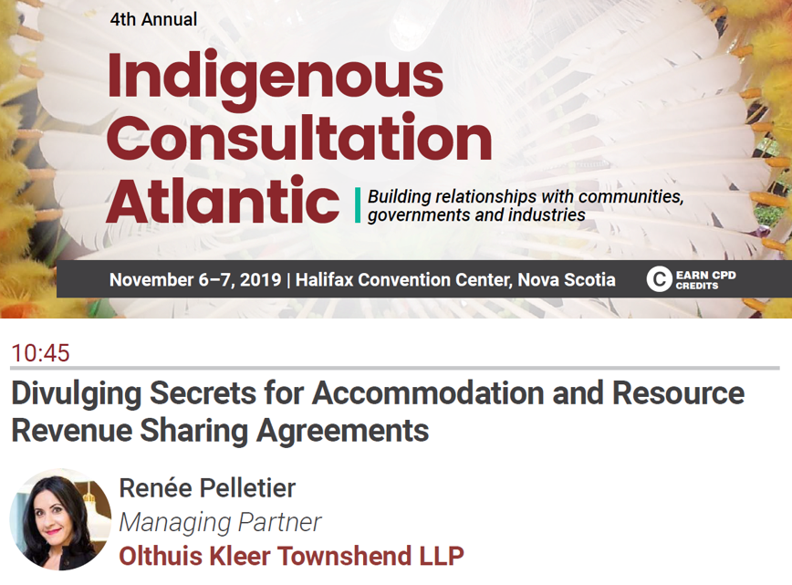 VOICES_CI's tweet photo. @oktlaw ’s @ReneeLPelletier discusses Divulging Secrets for Accommodation and Resource Revenue Sharing Agreements #IndigenousATL https://t.co/5334q1LgmC