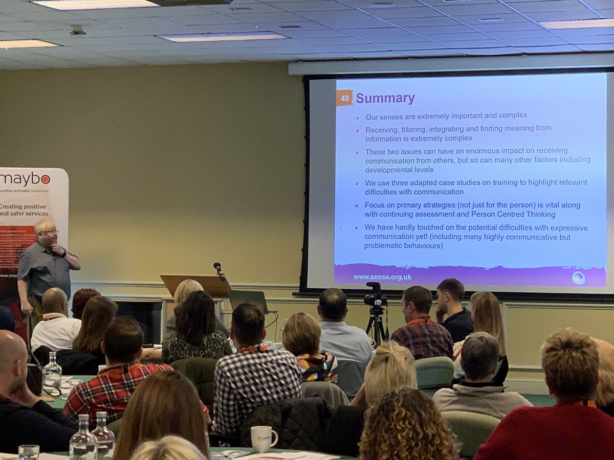 MayboLimited's tweet image. When you think about it our senses are fundamental to communication but @sensecharity ‘s Chris Fuggle summarises why for delegates #MayboConference