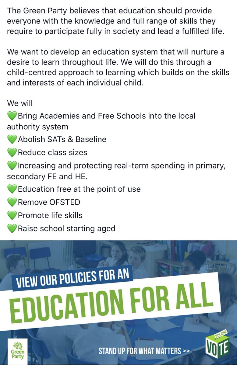 What we stand for on education.