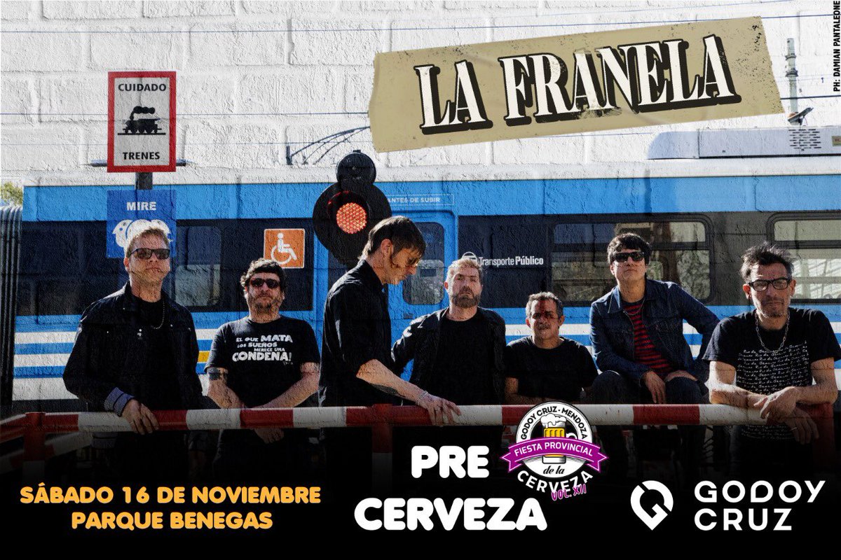 Nos vemos el sábado 16 de Noviembre en la Pre Cerveza en #GodoyCruz #Mendoza desde las 19hs en el Parque Benegas.

🎫 Entrada LIBRE y GRATUITA.