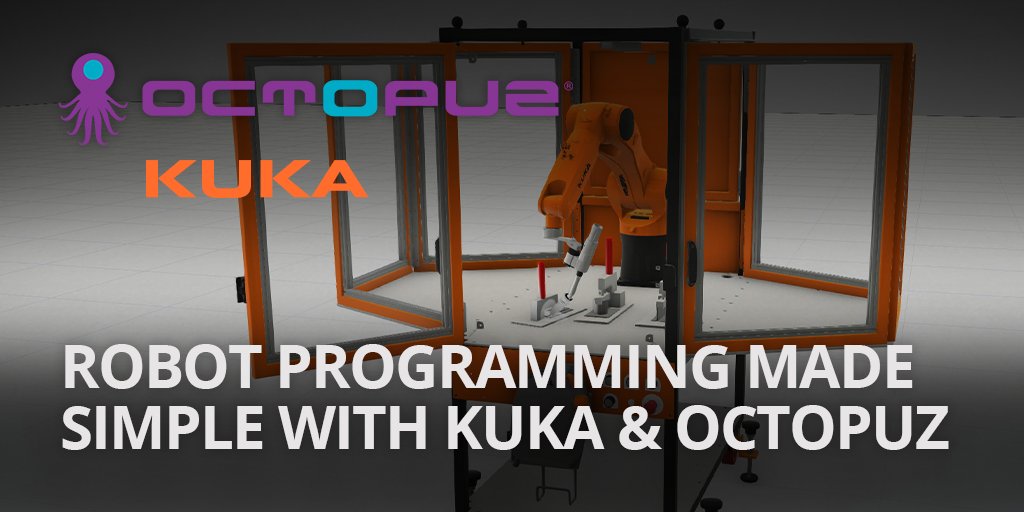OctopuzRobotics's tweet photo. Learn how @KUKA_Americas & OCTOPUZ are preparing for @FabtechExpo 2019, by working together to make robot programming simple. Check it out here: https://t.co/PXM6UQvq9D
#OCTOPUZ #Robot #Automation #Software #Programming #Simulation #Manufacturing #OLRP #KUKA #FABTECH19 https://t.co/83OFZ1PyqT