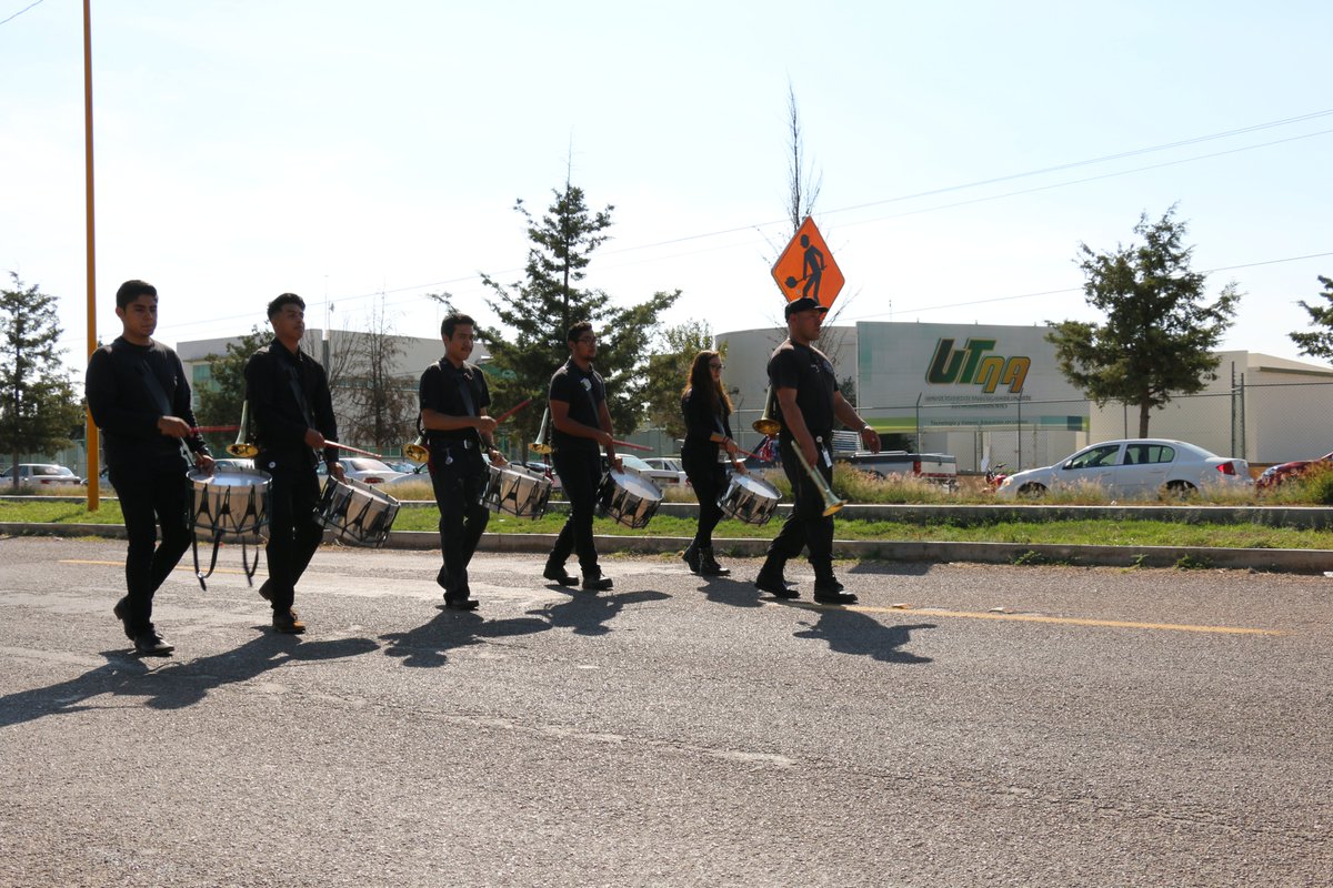 UTNAgs's tweet photo. Dentro del festejo del día del ferrocarrilero, nuestra universidad se une a la celebración con la participación de la escolta y la banda de guerra en el desfile de la comunidad Estación, Rincón de Romos.
#OrgulloUTNA https://t.co/SwF29H4bCa