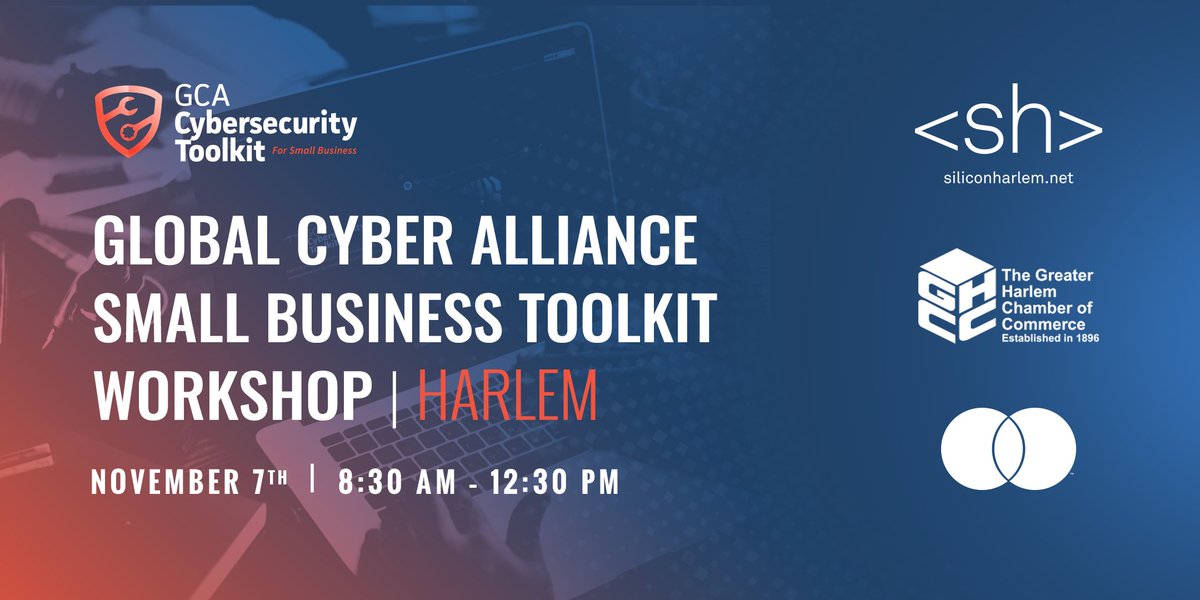 EMEA_GCA's tweet image. &apos;@GlobalCyberAlln&apos;s last live #CyberSecurity workshop for #SMEs has just finished in #Harlem, #NYC, with a record in attendance. A new group of small businesses is more #cybersecure now! Thanks, @SiliconHarlem, @Mastercard, and GHCC for making it happen! #CyberEmpowerment