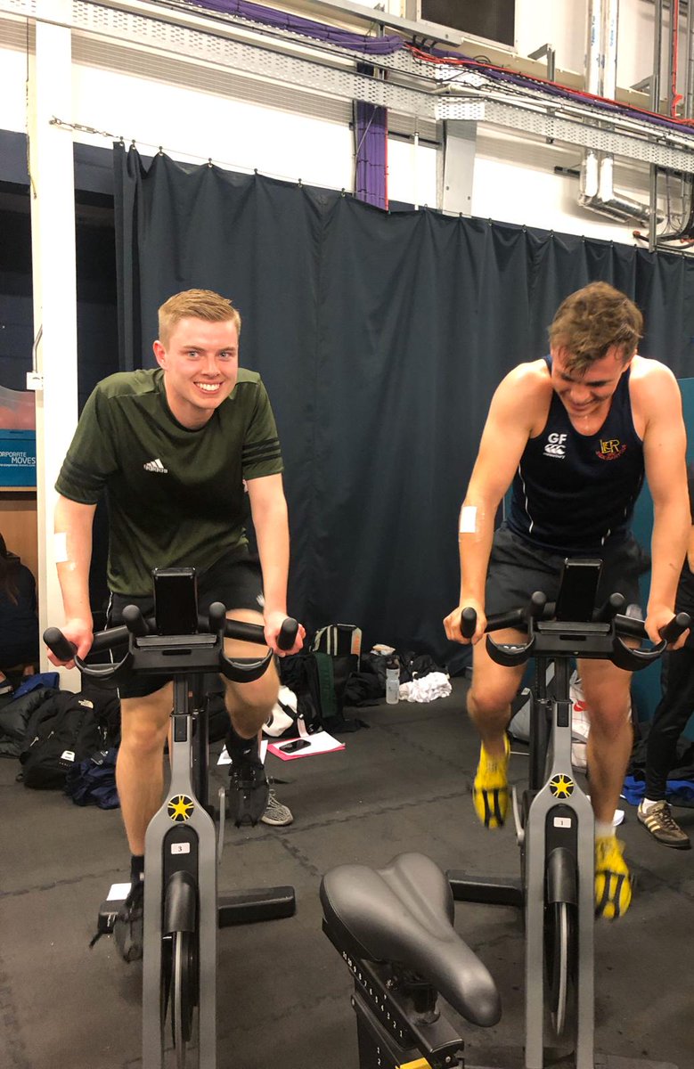 Check out our fourth year #sportandexercisescience students on our advanced methods in human physiology module. They are calculating their sweat rate and its sodium content on the bikes then using a flame photometer! Interesting lab! #SportsUniOfTheYear2020