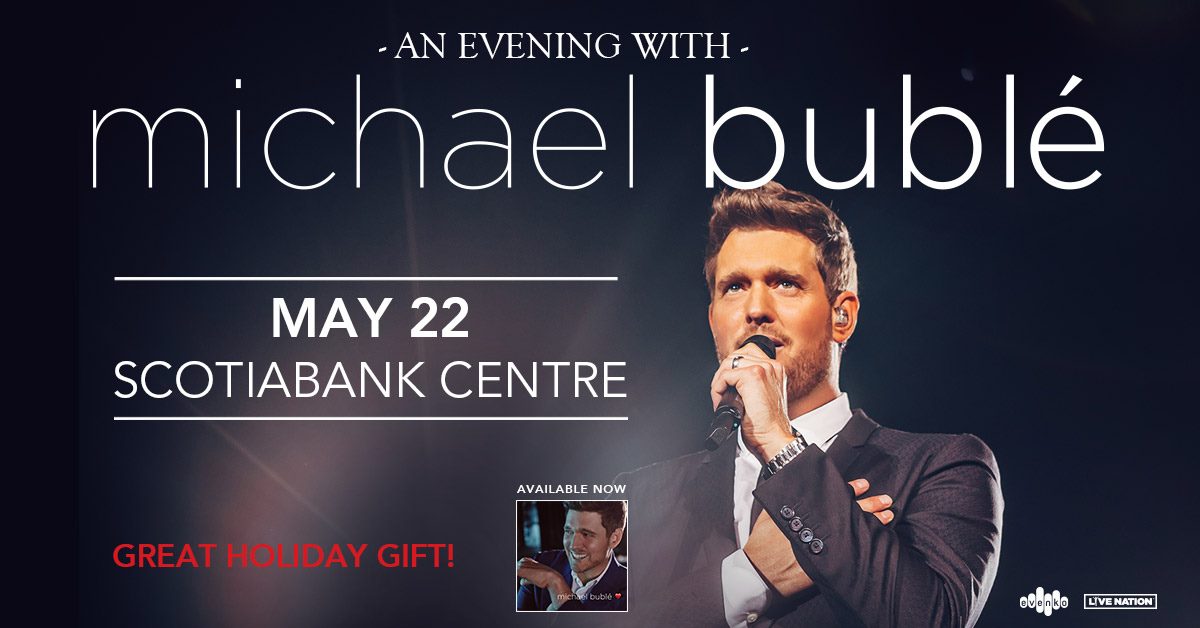 Wendy Phillips PR (@wendyphillipspr) on Twitter photo Just Announced for #Halifax! Four-time Grammy award-winning Canadian artist <a href="/MichaelBuble/">Michael Bublé</a> will perform at the <a href="/ScotiabankCtr/">Scotiabank Centre</a> on FRIDAY, May 22! Tickets on sale on November 18. Full details here: michaelbuble.com/love?ref=Typed… #michaelbuble Just Announced for #Halifax! Four-time Grammy award-winning Canadian artist <a href="/MichaelBuble/">Michael Bublé</a> will perform at the <a href="/ScotiabankCtr/">Scotiabank Centre</a> on FRIDAY, May 22! Tickets on sale on November 18. Full details here: michaelbuble.com/love?ref=Typed… #michaelbuble