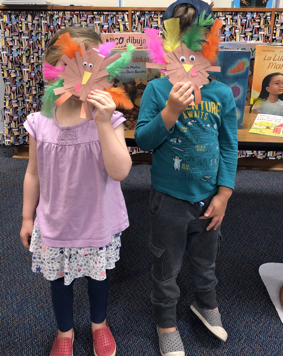 Our Little Dolphins group was small this month but we had fun reading, doing the Turkey Pokey, and  making our turkeys after story time! 🦃 🦃 
<a href="/DISD_Libraries/">Dallas ISD Libraries</a> 
<a href="/DeGolyerElem/">DeGolyer ES</a> 
<a href="/NDallasisd/">Northwest Network</a>