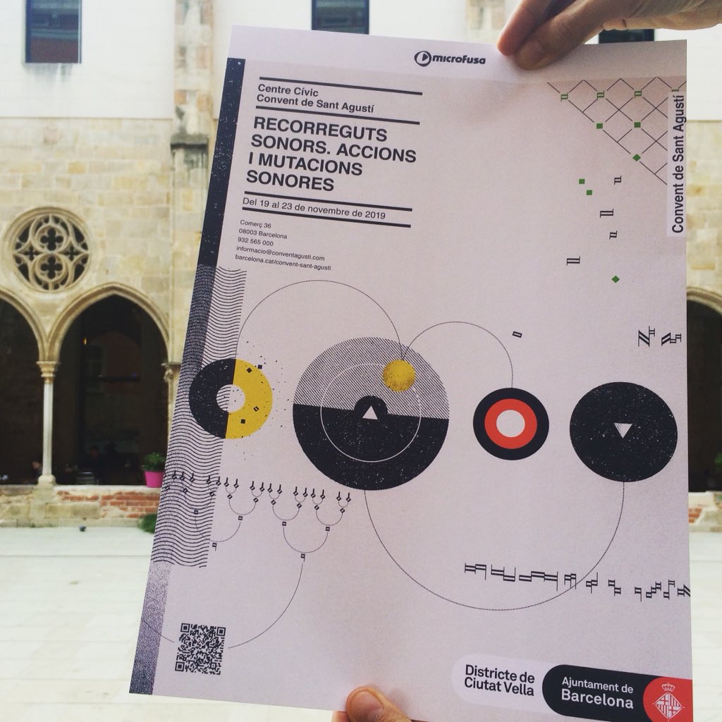 Ja tenim el cartell de #recorregutssonors 2019! Una il•lustració de Julia Rubio inspirada en els diagrames de #robertfludd ! 
Us esperem aqui del 19 al 23 de novembre 
Directes, instal•lacions i mes..... 
Amb el suport de <a href="/microFusa/">microFusa</a> ♥️